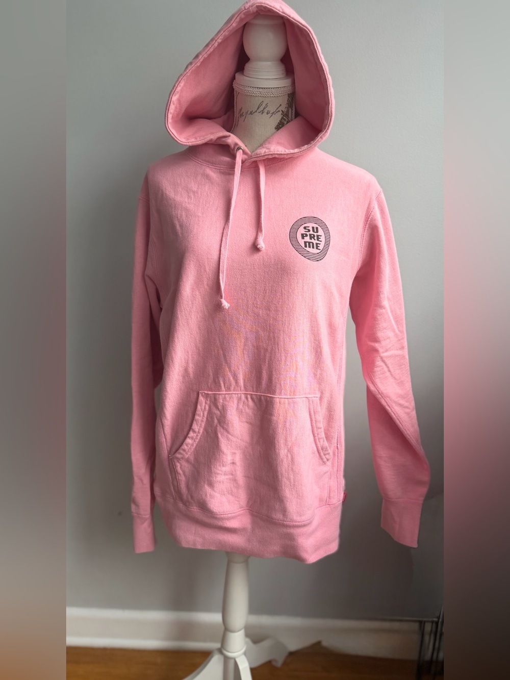 Supreme Disrupt Hooded Sweatshirt Pink SS15 2015 Size M
